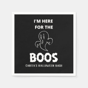 I'm Here For The Boos Personalized Cocktail Napkin