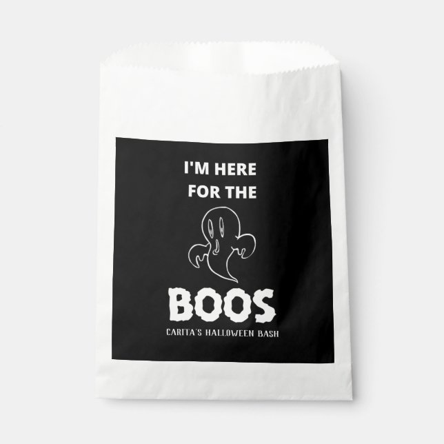 I'm Here For The Boos Personalized Favor Bags (Front)
