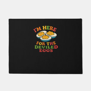 I'm Here for the Deviled Eggs Thanksgiving Classic Doormat