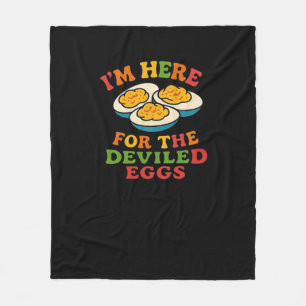 I'm Here for the Deviled Eggs Thanksgiving Classic Fleece Blanket