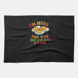 I'm Here for the Deviled Eggs Thanksgiving Classic Kitchen Towel