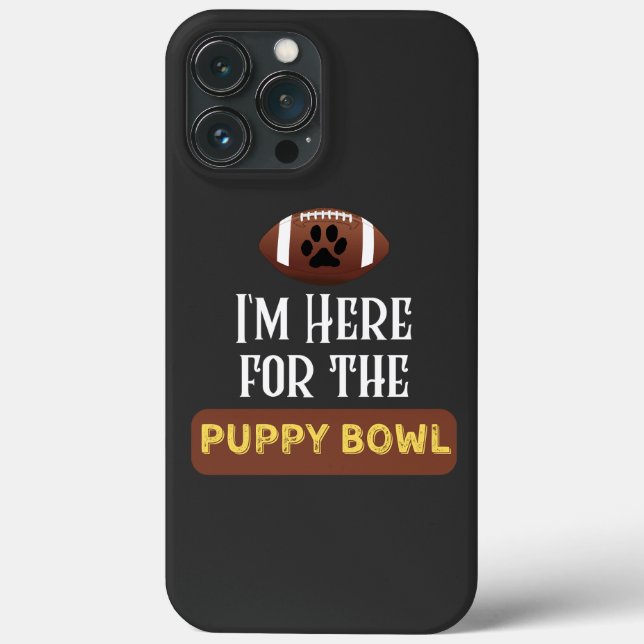 I'm Here For The Puppy Bowl Funny Dog Case-Mate iPhone Case (Back)