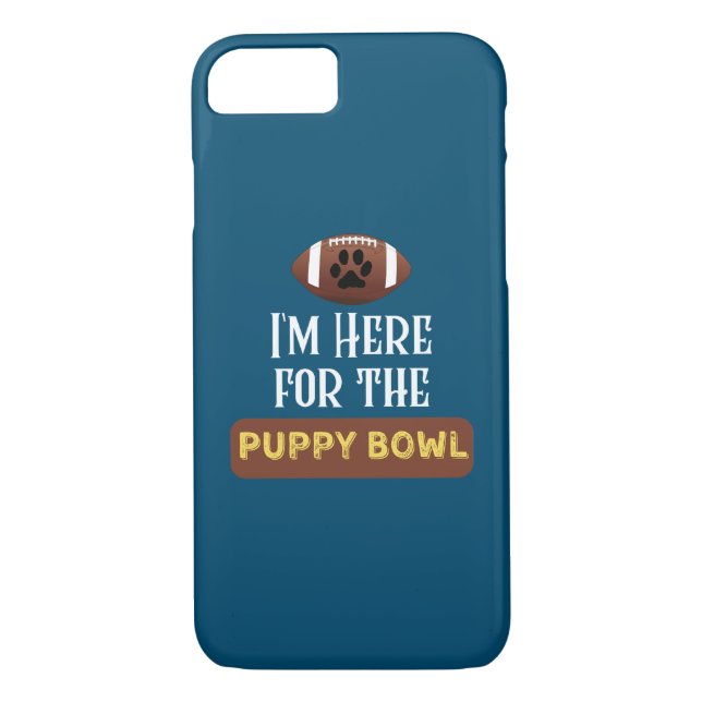 I'm Here For The Puppy Bowl Funny Dog Case-Mate iPhone Case (Back)