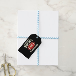 I'm Here For The Snacks And Commercials Football Gift Tags