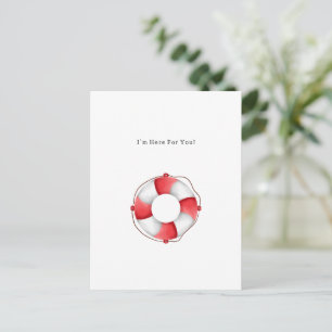I'm Here For You Quote Life Buoy Illustration Card