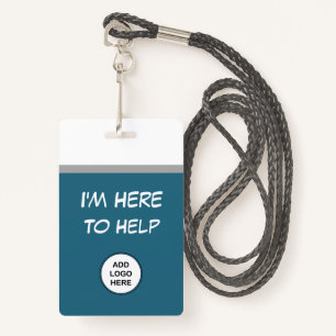 I'm Here To Help Logo Template Retail Badge