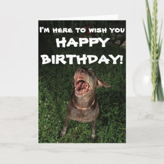 I'm Here To Wish You HAPPY BIRTHDAY Greeting card