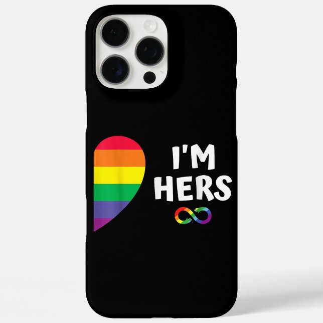 Im hers shes mine matching for pride lesbian coupl Case-Mate iPhone case (Back)