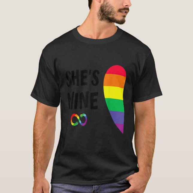 Im Hers Shes Mine Matching For Pride Lesbian Coupl T-Shirt (Front)