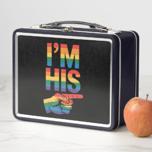 I'm His Gay Couple Matching LGBTQ Pride Metal Lunch Box