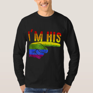 I'm His Hes Mine For Gay Couple Matching Outcome L T-Shirt