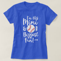 I'm his Mimi and Biggest Fan baseball Grandma gift