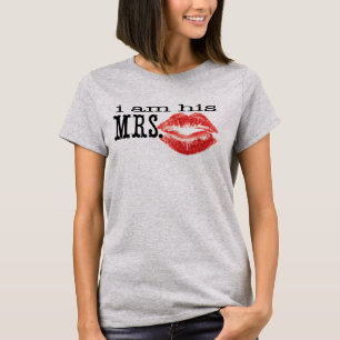 I'm His Mrs. red Lips Brides T-shirt