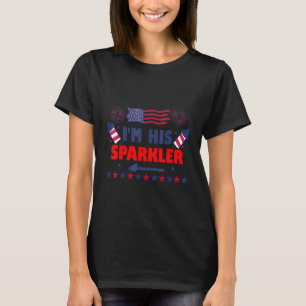 I'm His Sparkler 4th July His And Hers Matching Co T-Shirt