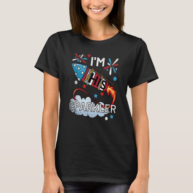 I'm His Sparkler July 4th His And Hers Matching Co T-Shirt (Front)