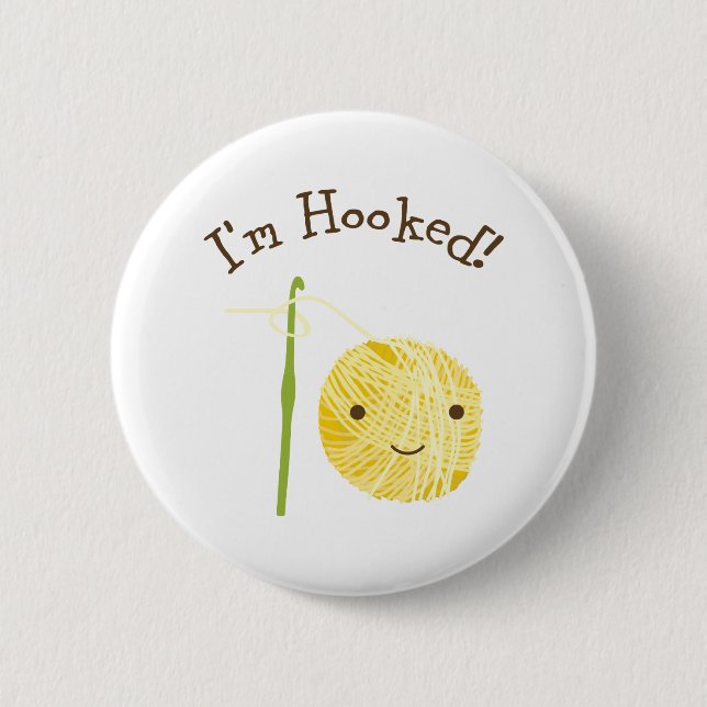 I'm Hooked 2 Inch Round Button (Front)