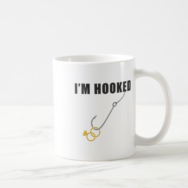 I'm Hooked Engagement Ring Marriage Proposal Fishi Coffee Mug (Right)
