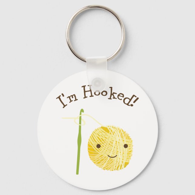 I'm Hooked! Keychain (Front)