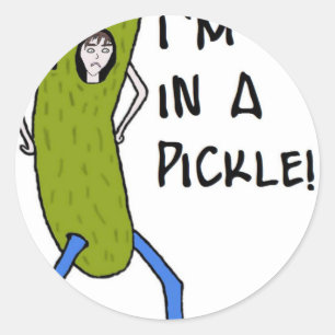 I'm in a pickle classic round sticker