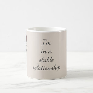 I'm in a Stable Relationship Fun Horse Pun Large Coffee Mug