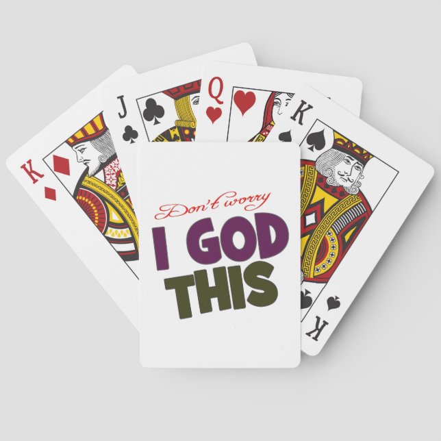 I'm in God's hands Playing Cards (Back)