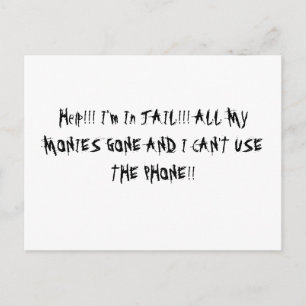 Im In Jail J/K Postcard