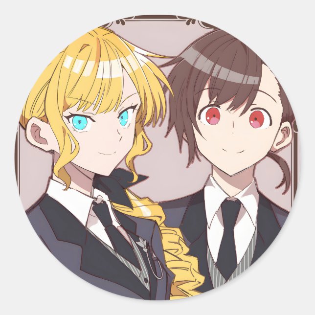 I'm In Love With The Villainess | Rae and Claire  Classic Round Sticker (Front)