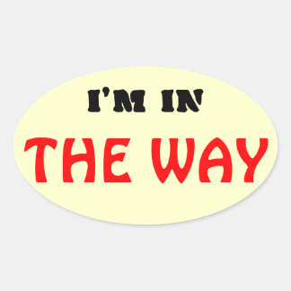 I'm in "The Way"  Christian Oval Sticker