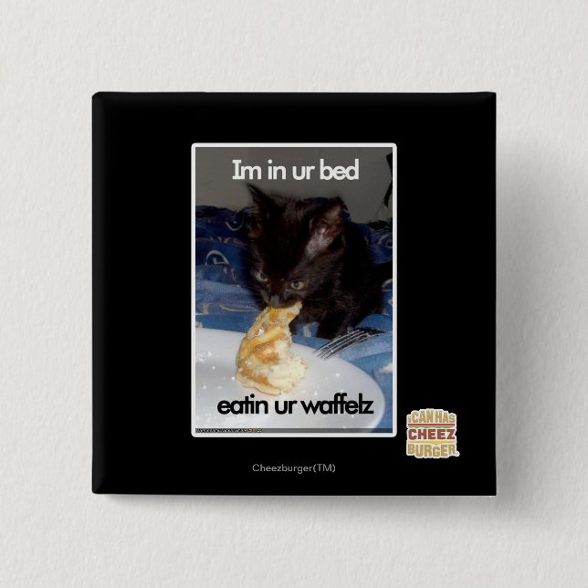 Im in ur bed 2 inch square button (Front)