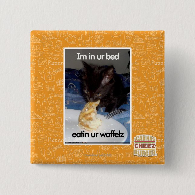 Im in ur bed 2 inch square button (Front)