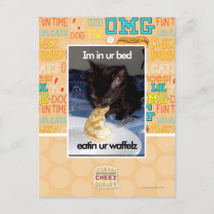 Im in ur bed postcard