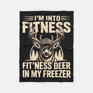 Im Into Fitness Fit'ness My Deer Zer Funny Hunting Fleece Blanket