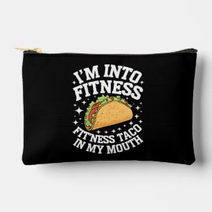 I'm Into Fitness Fitness Taco In My Mouth Funny Gy Accessory Pouch