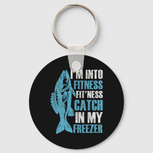 I'm Into Fitness Funny Fishing Fisherman Men Teens Keychain