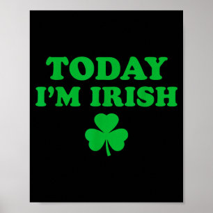 I'm irish, shamrock paddy's day for men women kid poster
