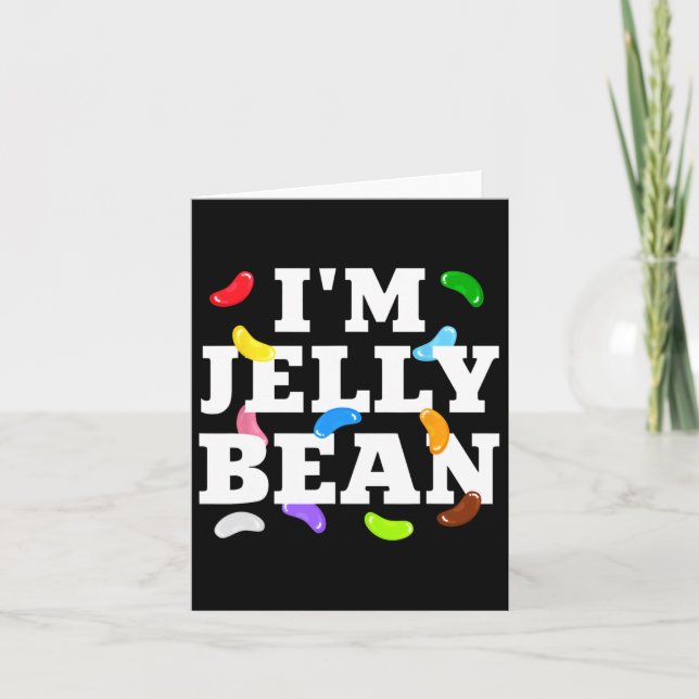 I'm Jelly Bean Halloween Candy Costume  Card (Front)