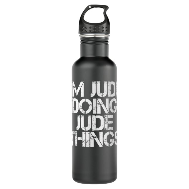 I'M JUDE DOING JUDE THINGS Funny Birthday Name Gif 710 Ml Water Bottle (Front)