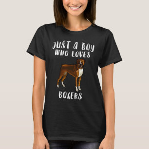 Im Just A Boy Who Loves Boxers Dog T-Shirt