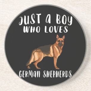 Im Just A Boy Who Loves German Shepherd Coaster