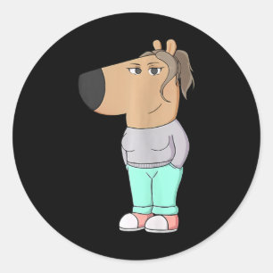 I'm Just A Chill Girl Meme Funny Chill 5  Classic Round Sticker