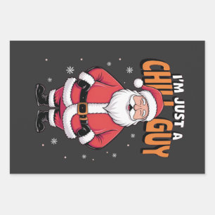 I'm Just a Chill Guy Meme Christmas Funny Wrapping Paper Sheet