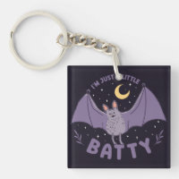 I'm Just A Little Batty Funny Halloween Bat Pun