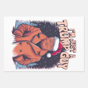 i'm Just a Trump Guy Chill Guy Meme Trump T-Shirt Wrapping Paper Sheet