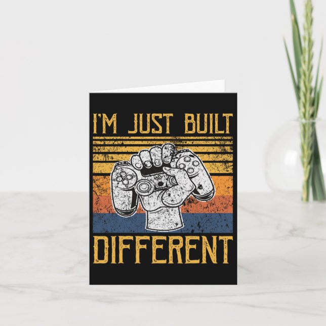 I'm Just Built Different Controller Video Game  Card (Front)