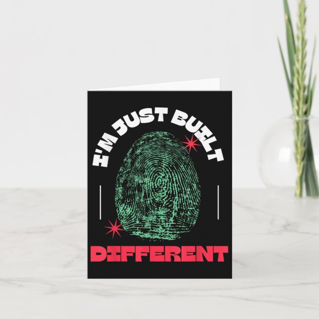 Im Just Built Different - Motivational Quote  Card (Front)