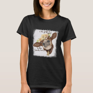 Im Just Girl Who Loves Cows Bleached Shirt Cow Lov