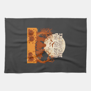 Im Just Here Boos Halloween Kids Silhouette Moon P Kitchen Towel