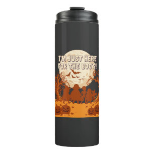 Im Just Here Boos Halloween Kids Silhouette Moon P Thermal Tumbler