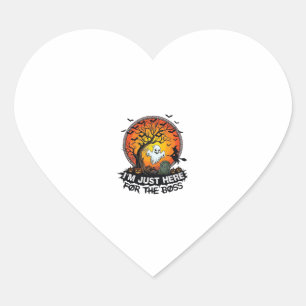 Im Just Here Boss Halloween Ghost Witch Pumpkins_1 Heart Sticker