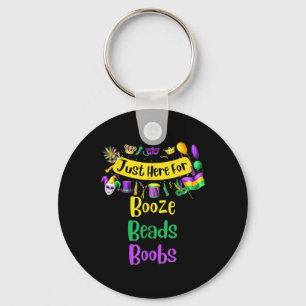 I'm Just Here For Booze Beads Keychain